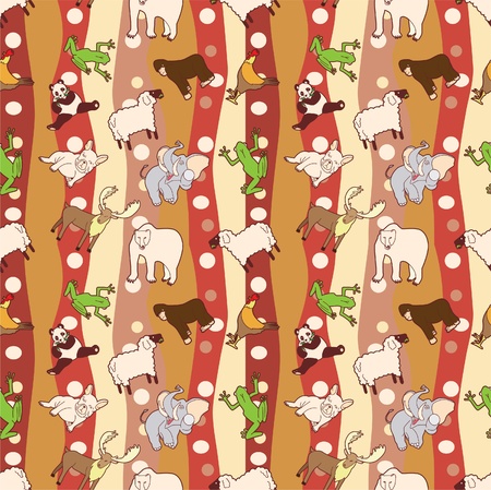 seamless animal patternのイラスト素材