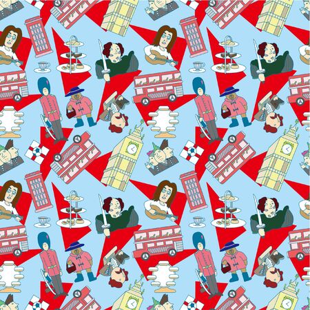 seamless England patternのイラスト素材