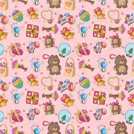 seamless gift patternのイラスト素材