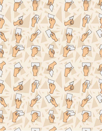 seamless hand card patternのイラスト素材