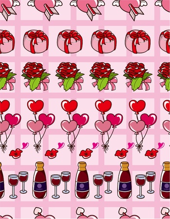seamless Valentine's Day patternのイラスト素材