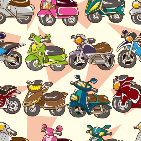 seamless motorcycle patternのイラスト素材