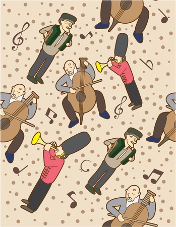 seamless music patternのイラスト素材
