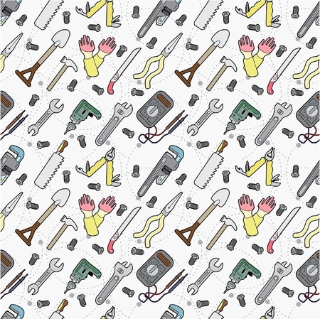 seamless tool patternのイラスト素材