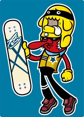 Skateboard boyのイラスト素材