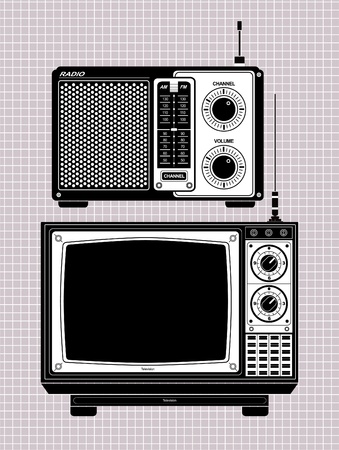 tv and radioのイラスト素材