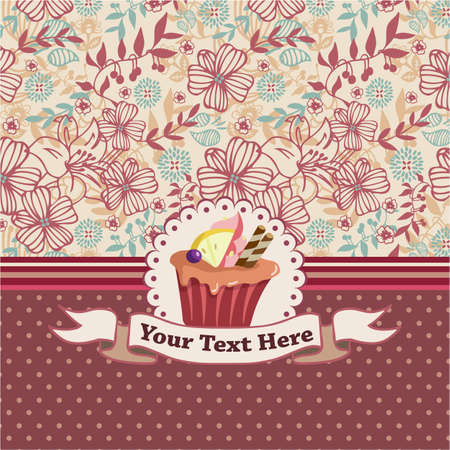 cake cardのイラスト素材