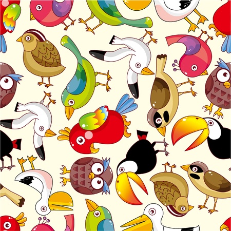 seamless bird patternのイラスト素材