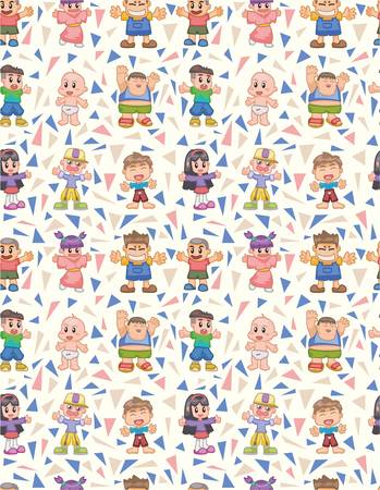 seamless child patternのイラスト素材