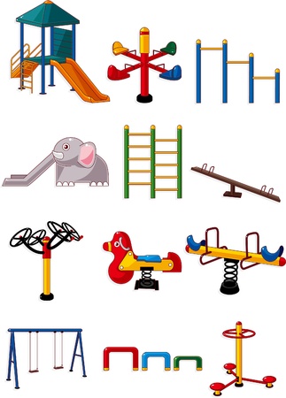 cartoon playground icon のイラスト素材
