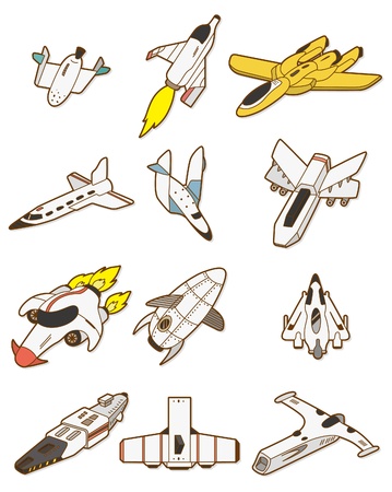 cartoon spaceship  iconのイラスト素材