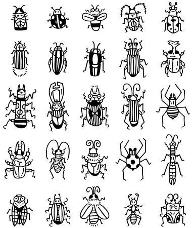 hand draw insect  iconのイラスト素材