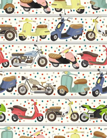 seamless motorcycle pattern のイラスト素材