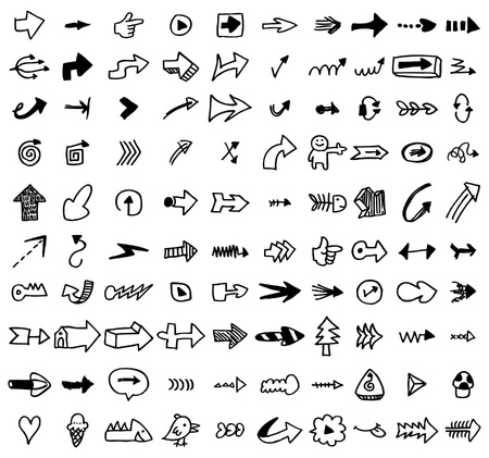 hand draw arrow icon のイラスト素材