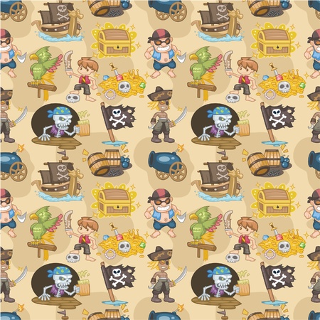 seamless pirate patternのイラスト素材