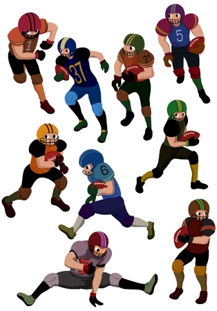 cartoon football iconのイラスト素材