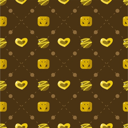 seamless chocolate  patternのイラスト素材