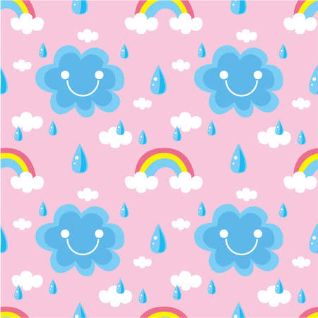 seamless weather pattern のイラスト素材