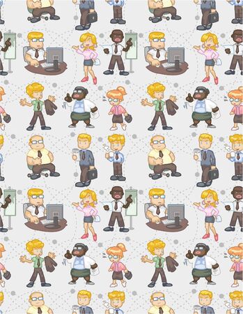 seamless worker pattern のイラスト素材