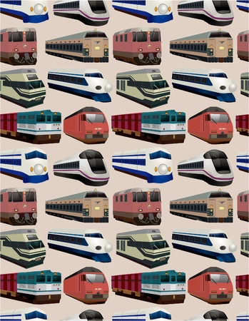 seamless train pattern のイラスト素材