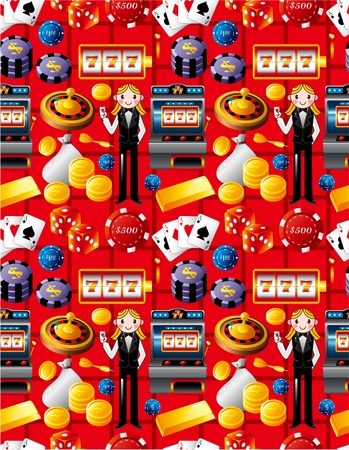 seamless casino patternのイラスト素材