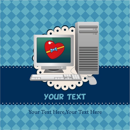 cartoon computer cardのイラスト素材