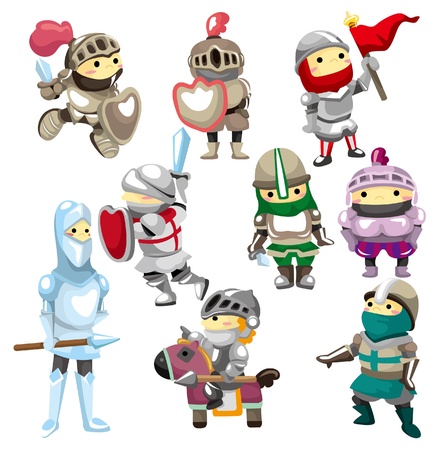 cartoon Knight iconのイラスト素材