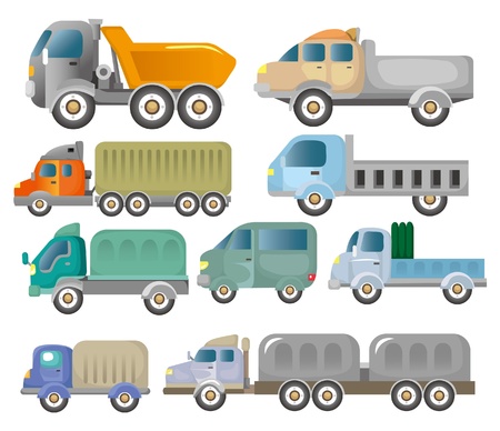 cartoon truck iconのイラスト素材