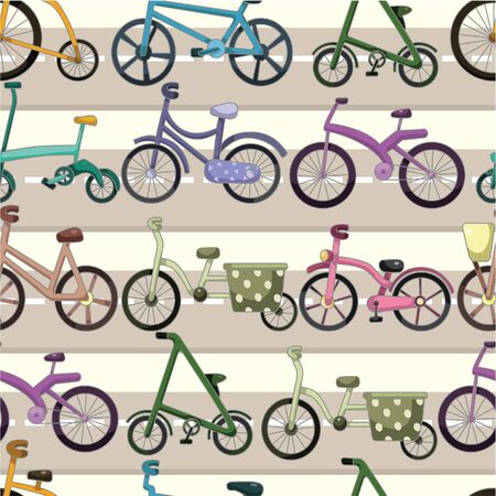 seamless bicycle patternのイラスト素材