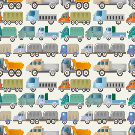 seamless truck patternのイラスト素材
