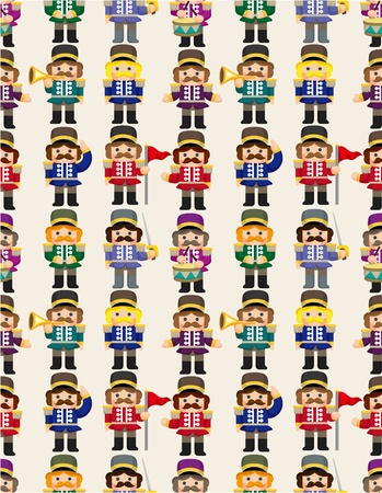 cartoon Toy soldier seamless patternのイラスト素材