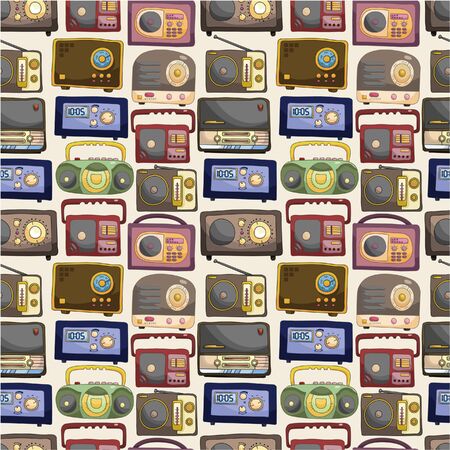 seamless radio patternのイラスト素材
