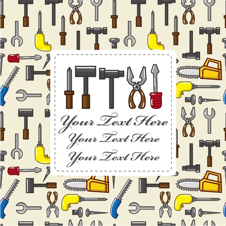 cartoon tool cardのイラスト素材