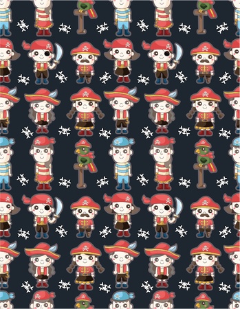 seamless pirate patternのイラスト素材