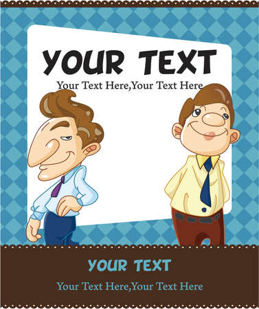 cartoon office worker cardのイラスト素材