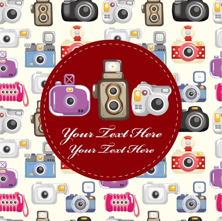cartoon camera card のイラスト素材