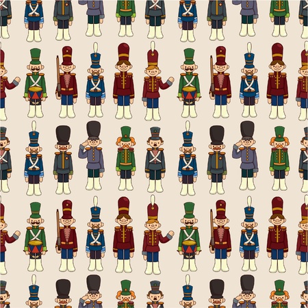 cartoon Toy soldier seamless patternのイラスト素材