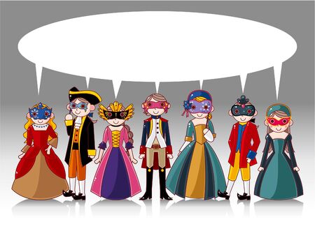 mask party cardのイラスト素材