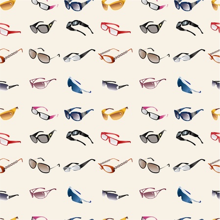 seamless Glasses & Sunglasses patternのイラスト素材