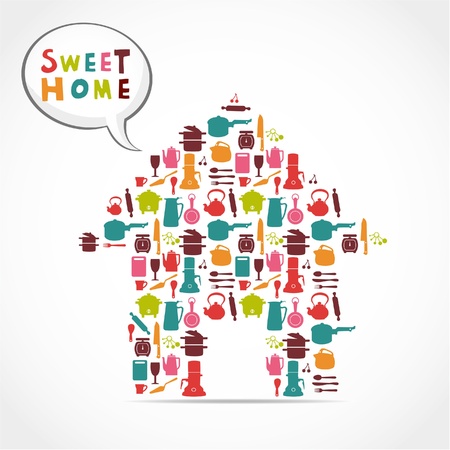 sweet home cardのイラスト素材