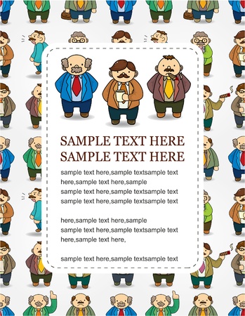 cartoon boss and Manager cardのイラスト素材