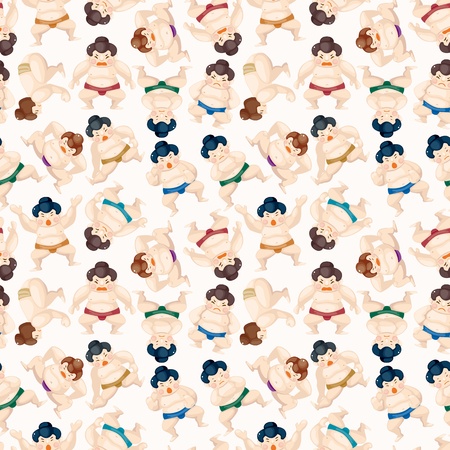 cartoon Sumo wrestler seamless pattern
のイラスト素材