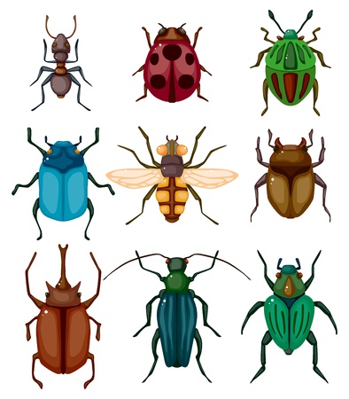 cartoon insect bug iconのイラスト素材