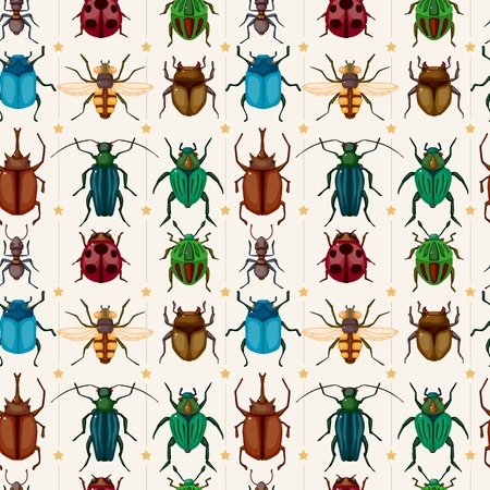 cartoon insect bug seamless pattern
のイラスト素材