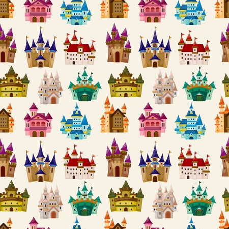 cartoon Fairy tale castle seamless pattern
のイラスト素材