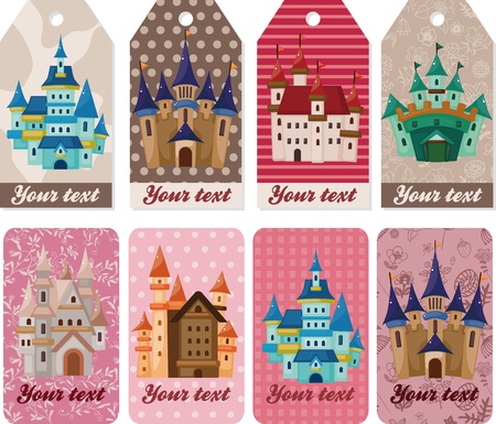 cartoon castle cardのイラスト素材