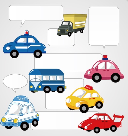 cartoon car cardのイラスト素材