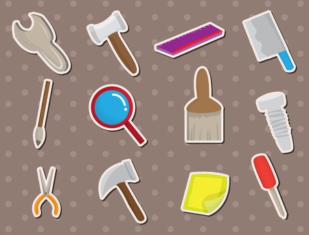 tools stickersのイラスト素材