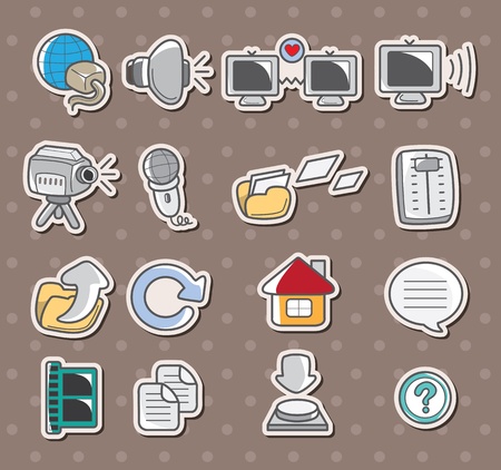web icon stickersのイラスト素材