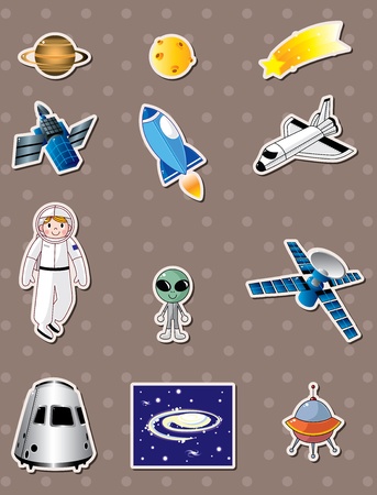 space stickersのイラスト素材
